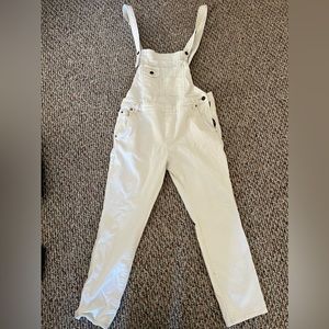 Free People White Denim Overalls - Size 29